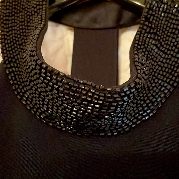 NWT Cache evening gown.  Black.  Backless. Beaded. Size 10.Sexy Bling. - Picture 5 of 16